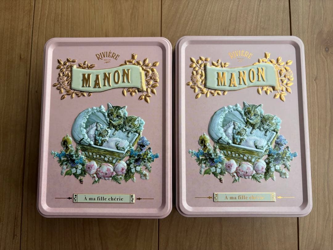 菓子缶　小物入れ　インテリア　マノン　リビエール　サブレヤ　ペイサージュ　紅茶