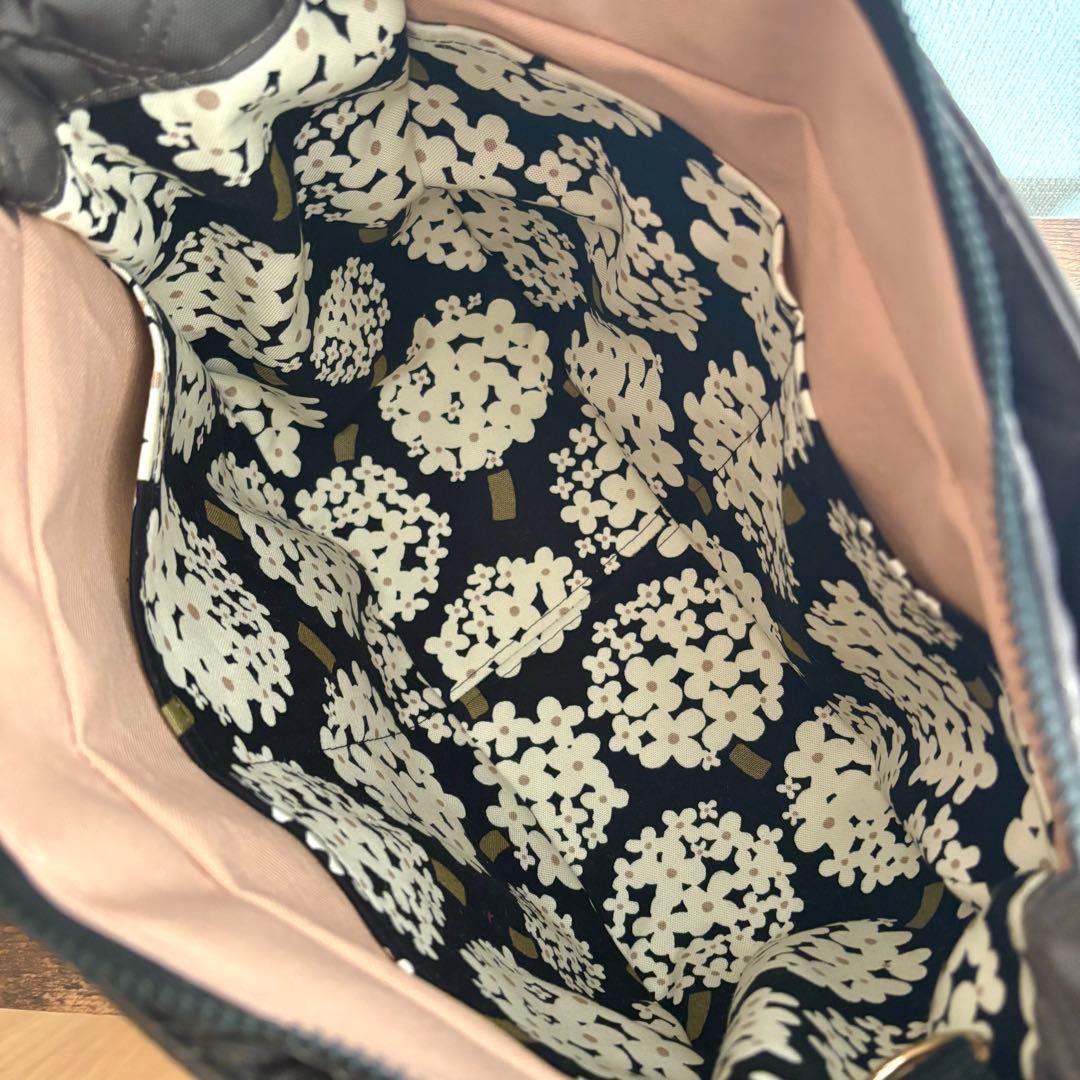 【水時計】ラウンドトートバッグM ナイロンオックスキルト　ファスナー開閉