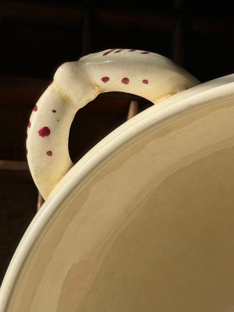 ⚫︎フランスアンティーク⚫︎HB&C ショワジールロワ窯⚫︎深赤色のレギュミエール器