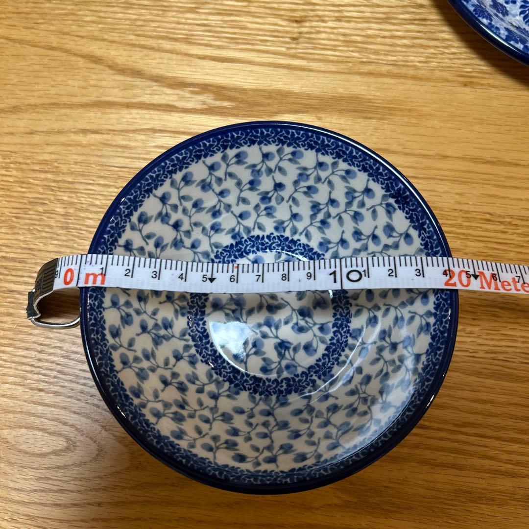 早い者勝ち(最終値下)【美品】ポーリッシュポタリー　3点セット　ボウル２枚、平皿