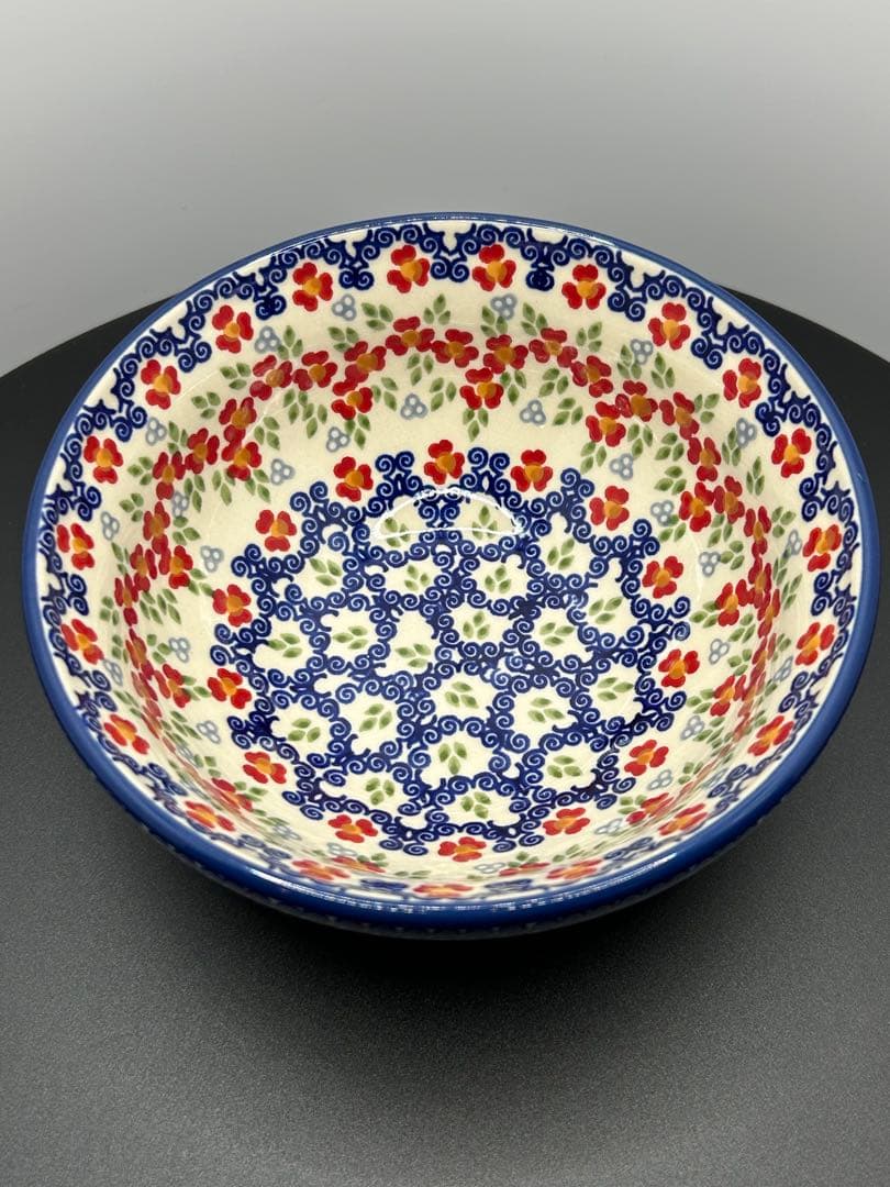 早い者勝ち(最終値下)【美品】ポーリッシュポタリー　3点セット　ボウル２枚、平皿