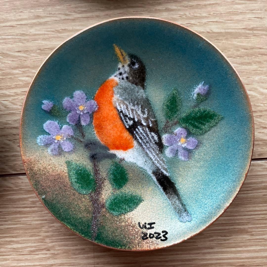 アメリカ製七宝焼のお皿