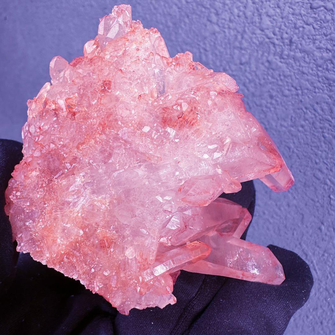爆レア❗️浄化❗️超綺麗♡超強いパワー ピンク ヒマラヤ クラスター天然石A1571