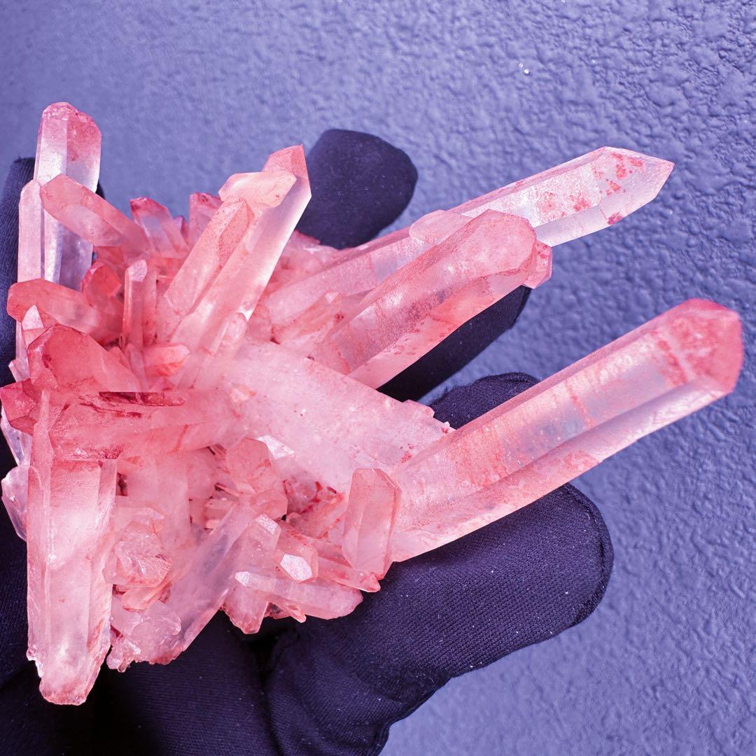 爆レア❗️浄化❗️超綺麗♡超強いパワー ピンク ヒマラヤ クラスター天然石A1571