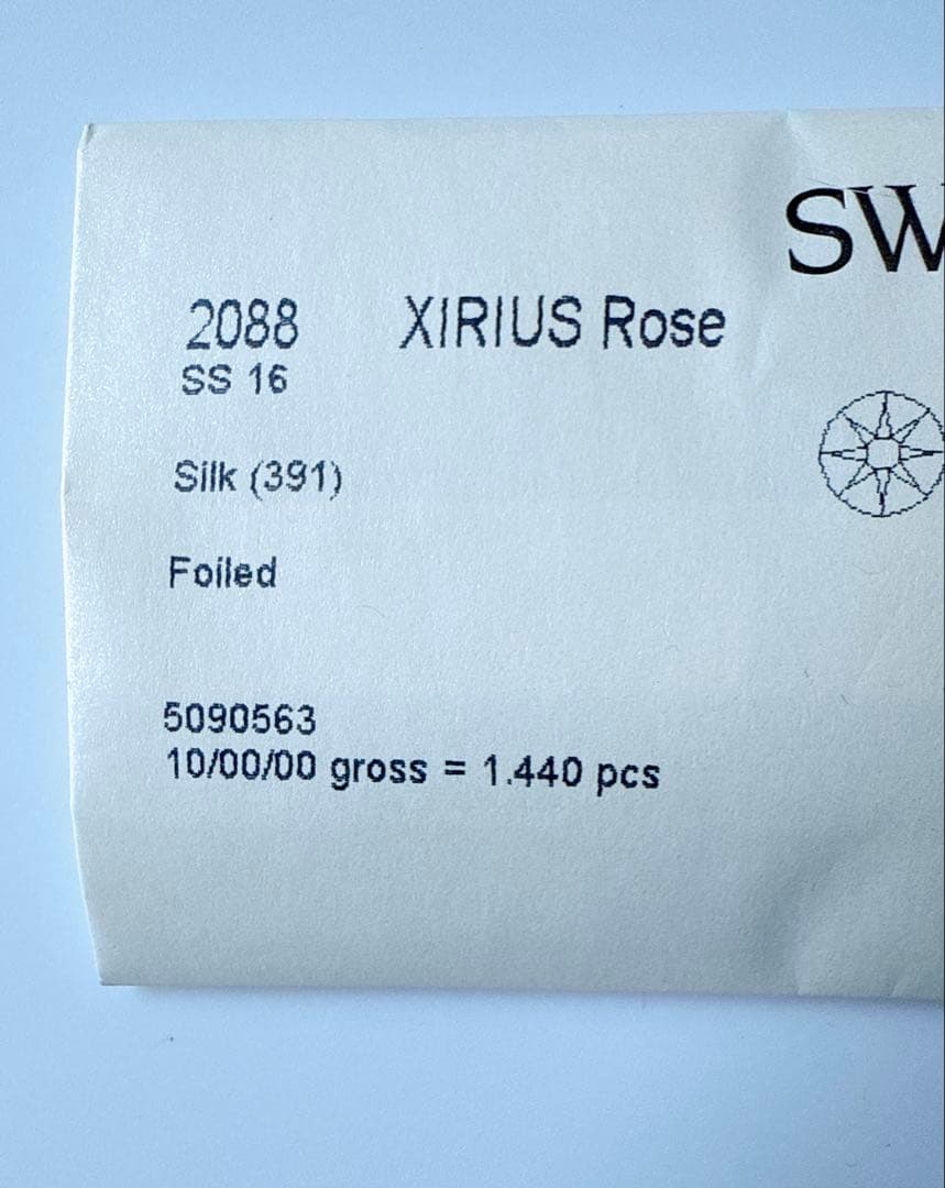 スワロフスキー グロスパック 2088 Silk SS16 Foiled