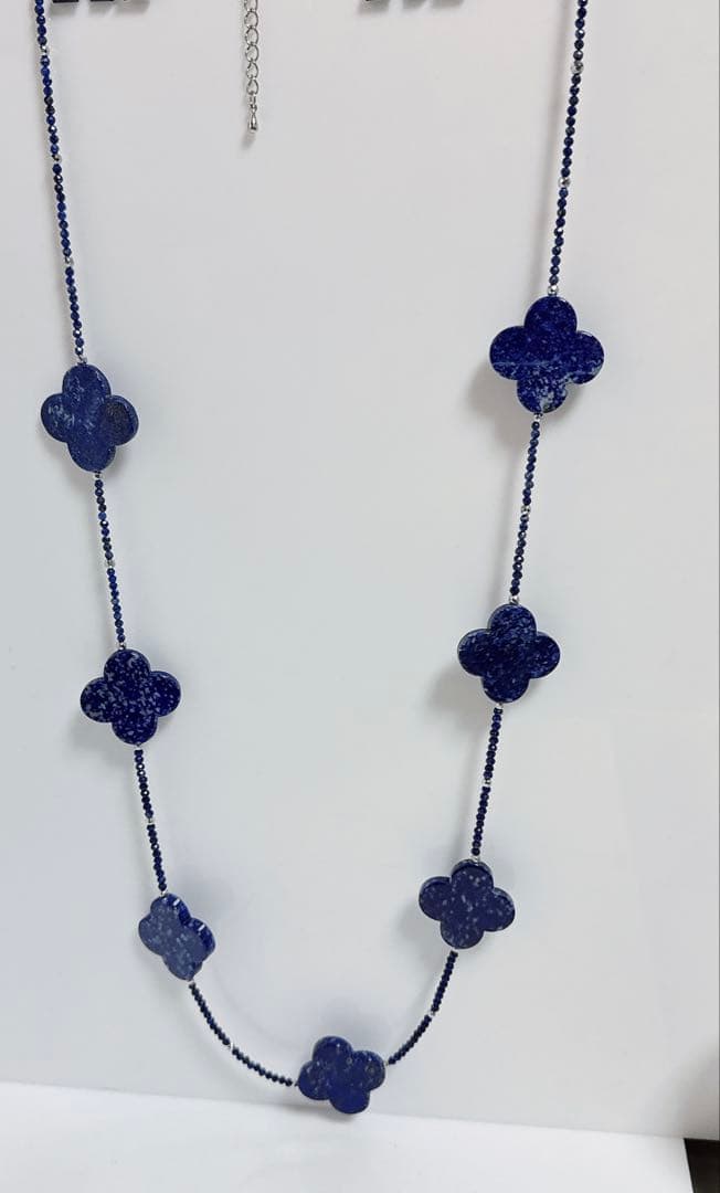 ラピスラズリクローバーデザインネックレスＮＯ26-2601