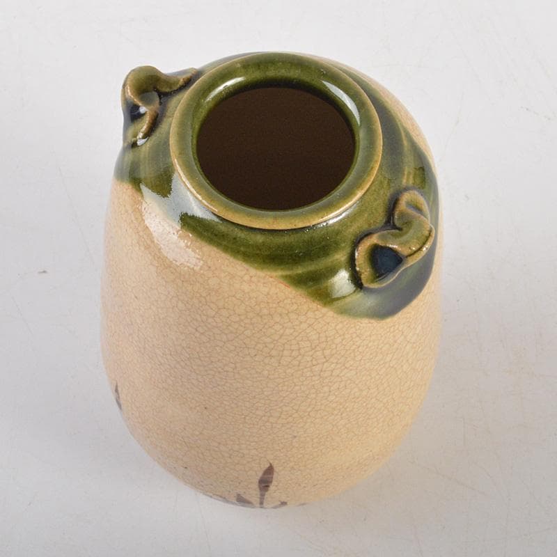 茶道具　松本鐵山造　織部　茶入　共箱　V　6324