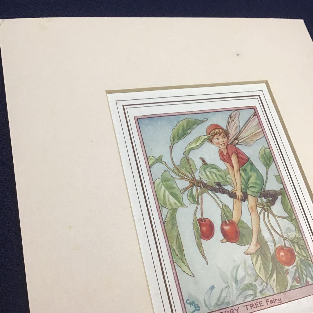 妖精画 フェアリーの額絵「さくらんぼ」 シシリー・メアリー・バーカー