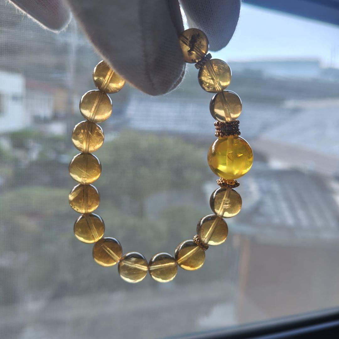 専用です♡貴重✡蜜蝋アンバーとゴールデンフローライト