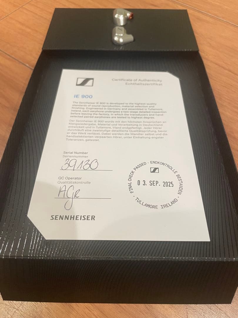 【極美品】Sennheiser IE 900 有線イヤホン