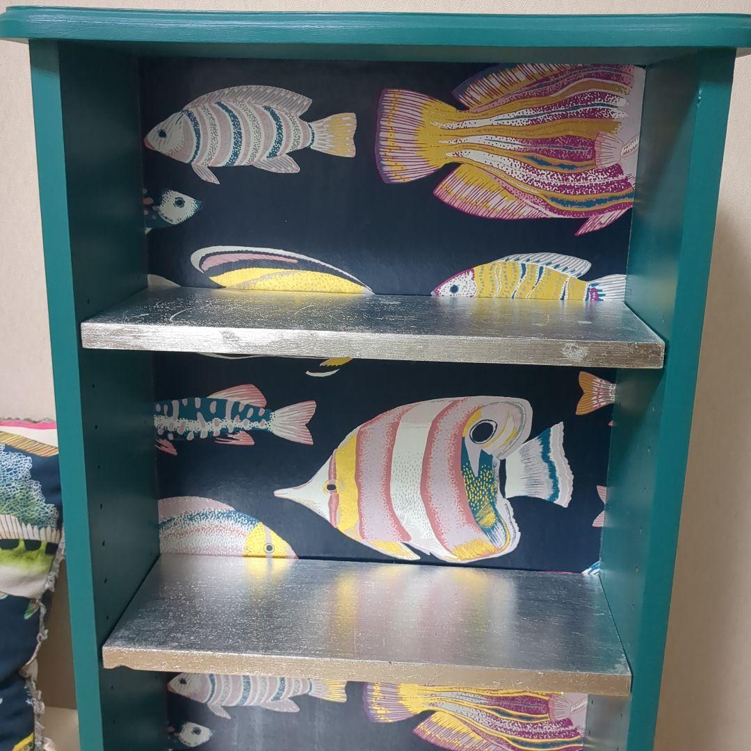値下げしました☆素敵な魚のブックシェルフ（１９３０年）