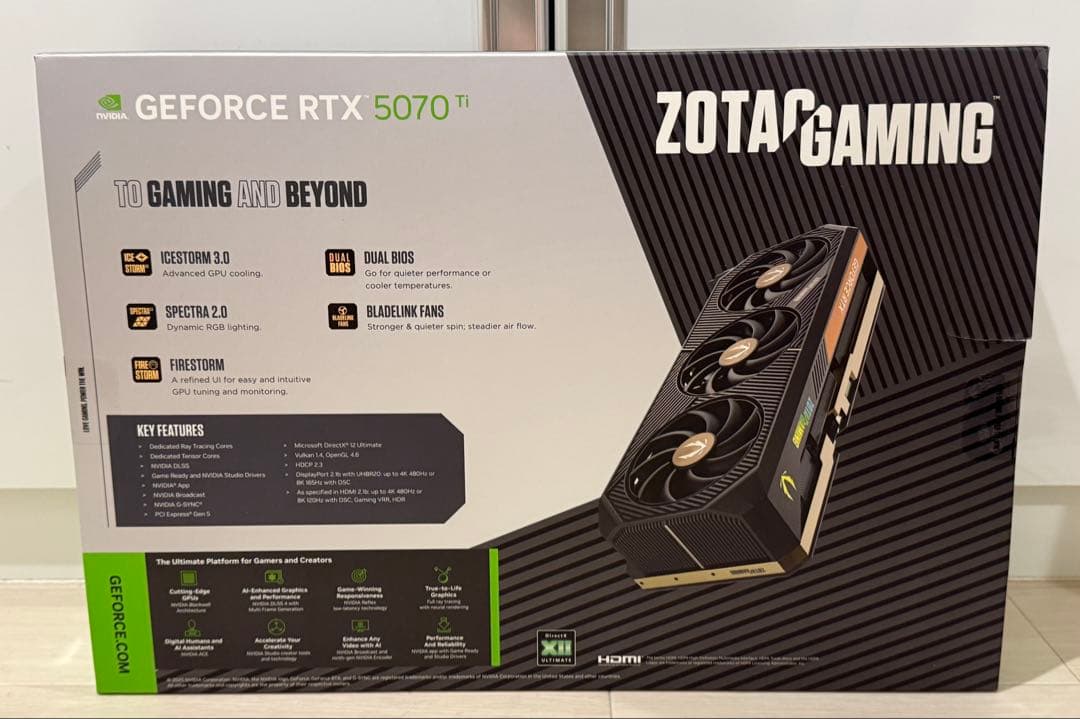 グラフィックボード・グラボ・ビデオカード ZOTAC GeForce RTX 5070 Ti SOLID OC 16GB