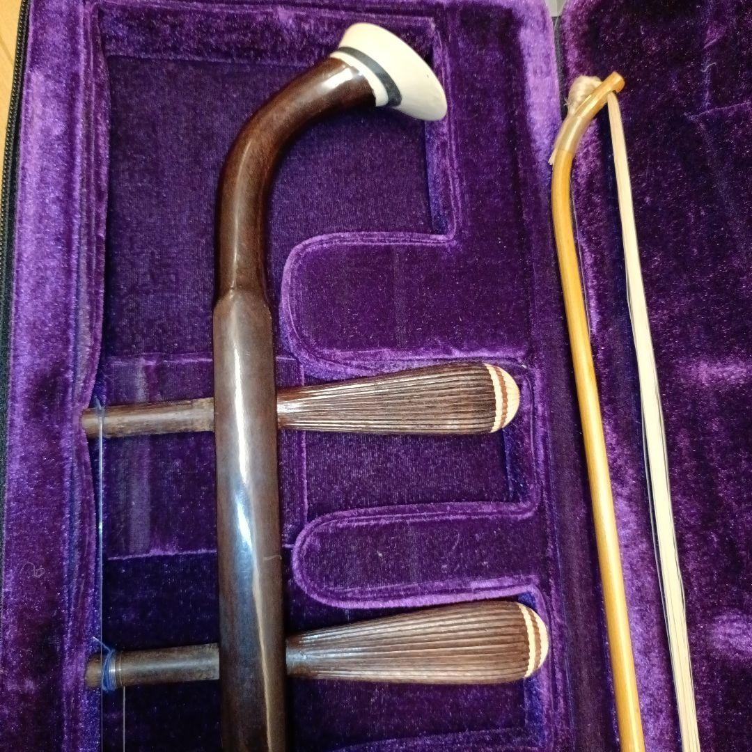 二胡　彩雲　ER-400 上海民族楽器 ハードケース　弓　本革　蛇皮