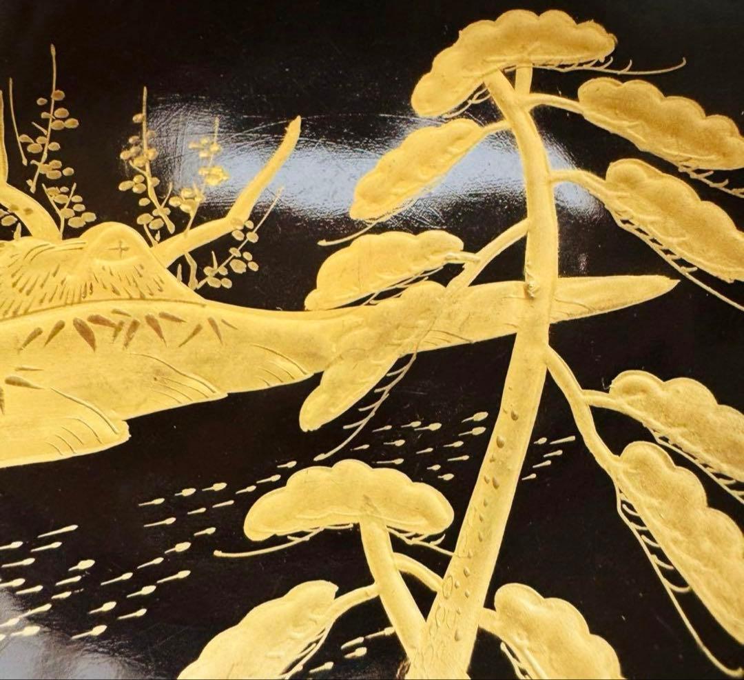 漆塗椀　蒔絵　懐石　金蒔絵吸い物椀2客　正月　椀