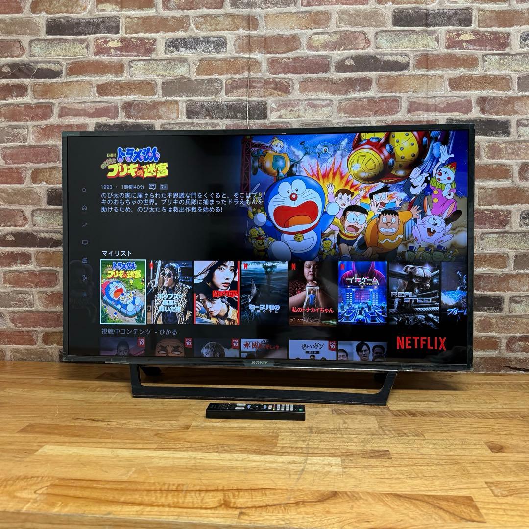 SONY 43V型 液晶テレビ BRAVIA KJ-43W730E 動画アプリ○