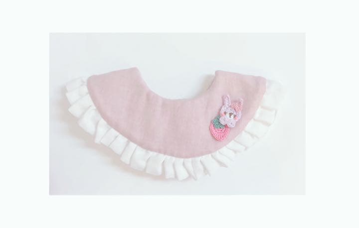 ハンドメイドスタイ　くま　ワッペン　お名前刺繍