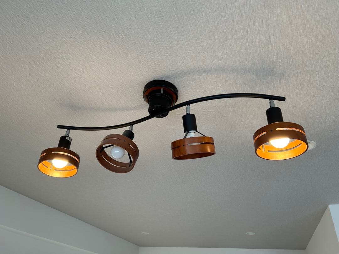 ブラウン4灯アーチ型シーリングライト