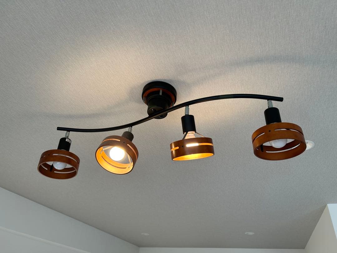 ブラウン4灯アーチ型シーリングライト
