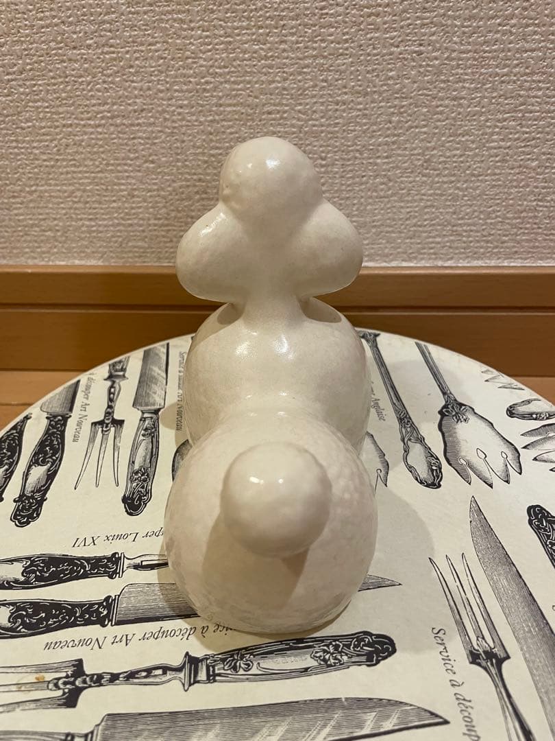 リサラーソン ホワイト プードル　陶器オブジェ