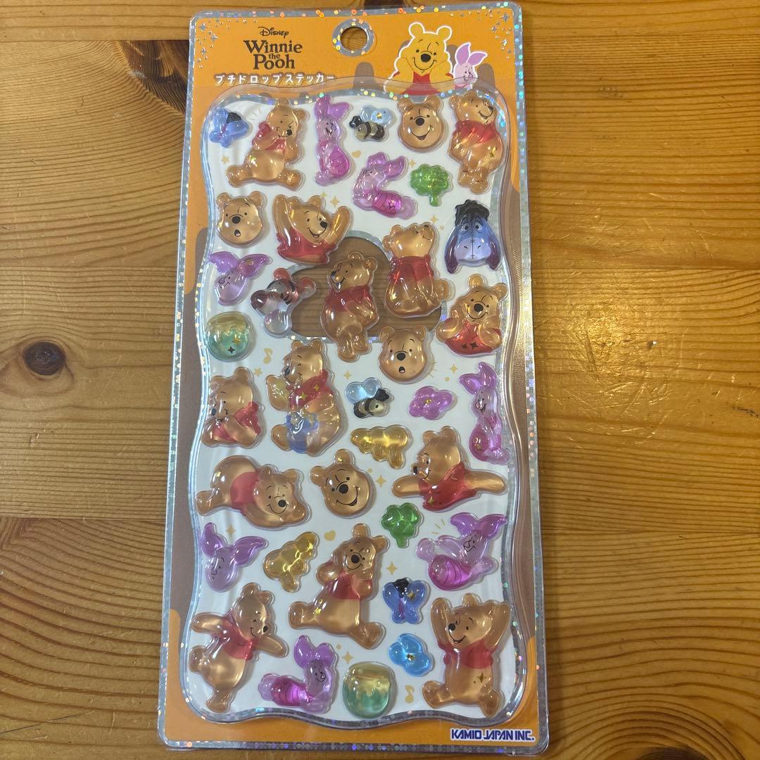 正規品　プチドロップステッカー、うるちゅる、ディズニー5種101匹プーさんなど