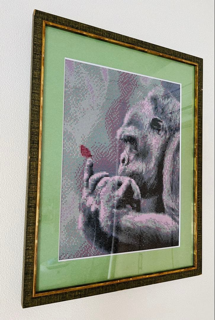 ダイヤモンドアート 額付き 完成品 インテリア ハンドメイド キラキラ 壁掛け