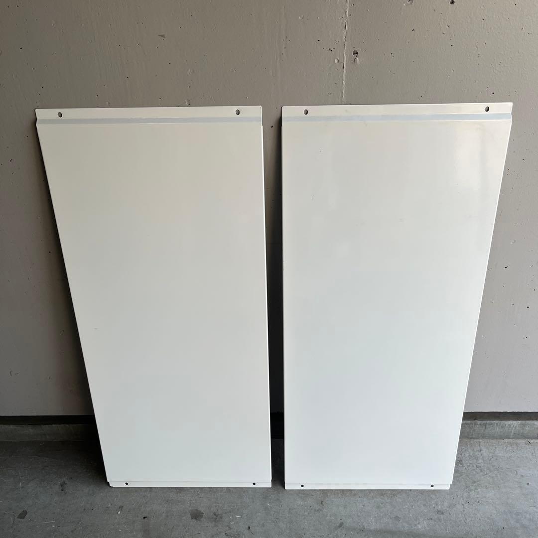 無印★ステンレスユニットシェルフ タモ材棚セット・ワイド・小 バックパネル付き