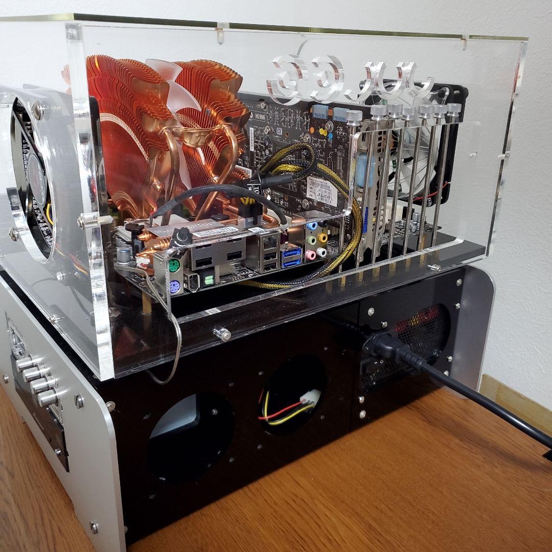 JURESケース　自作ほぼ組み立て済み光るパソコン