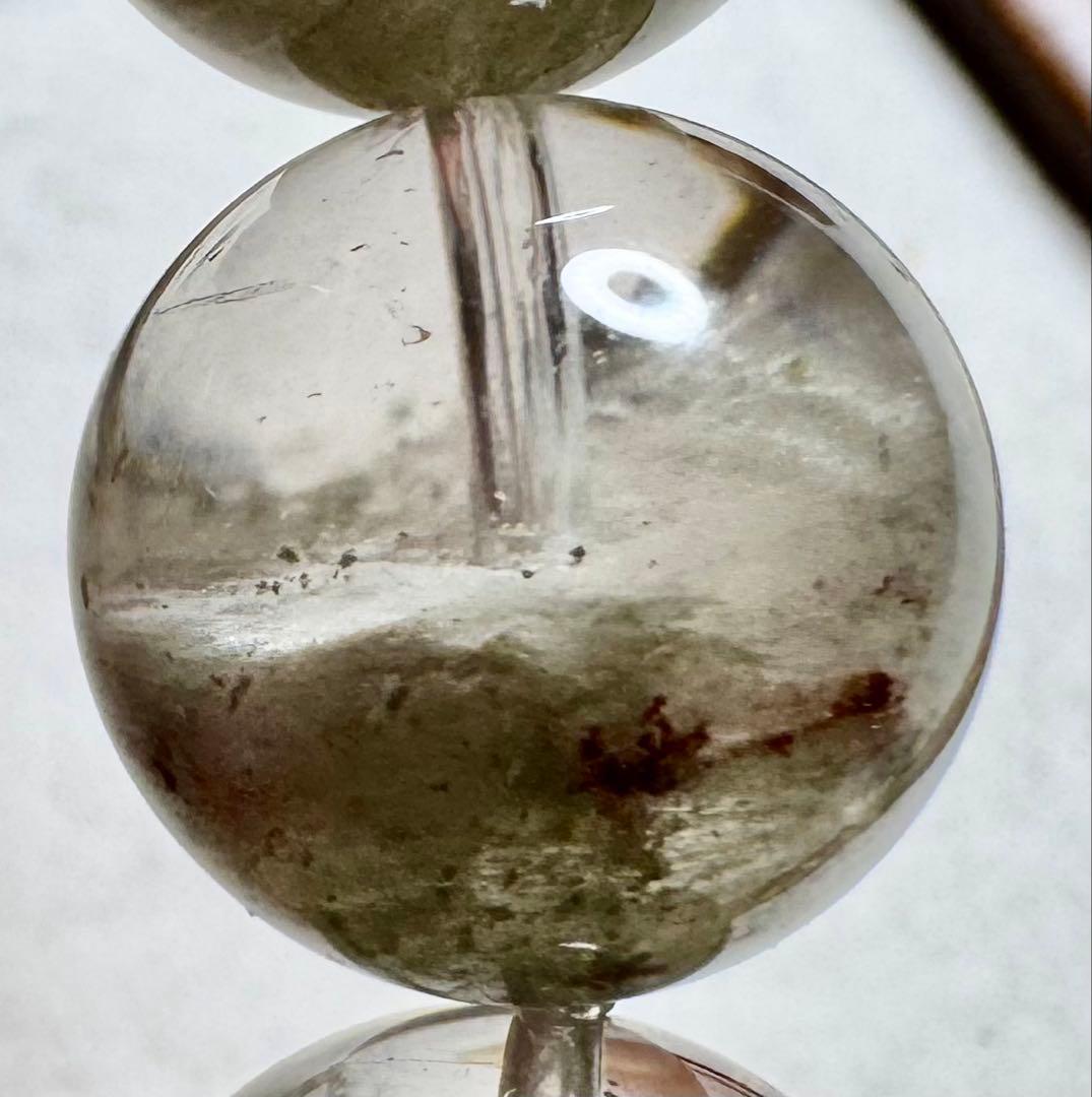 Clear Depth上質 金属鉱入り•ガーデンファントムクォーツ ブレスレット