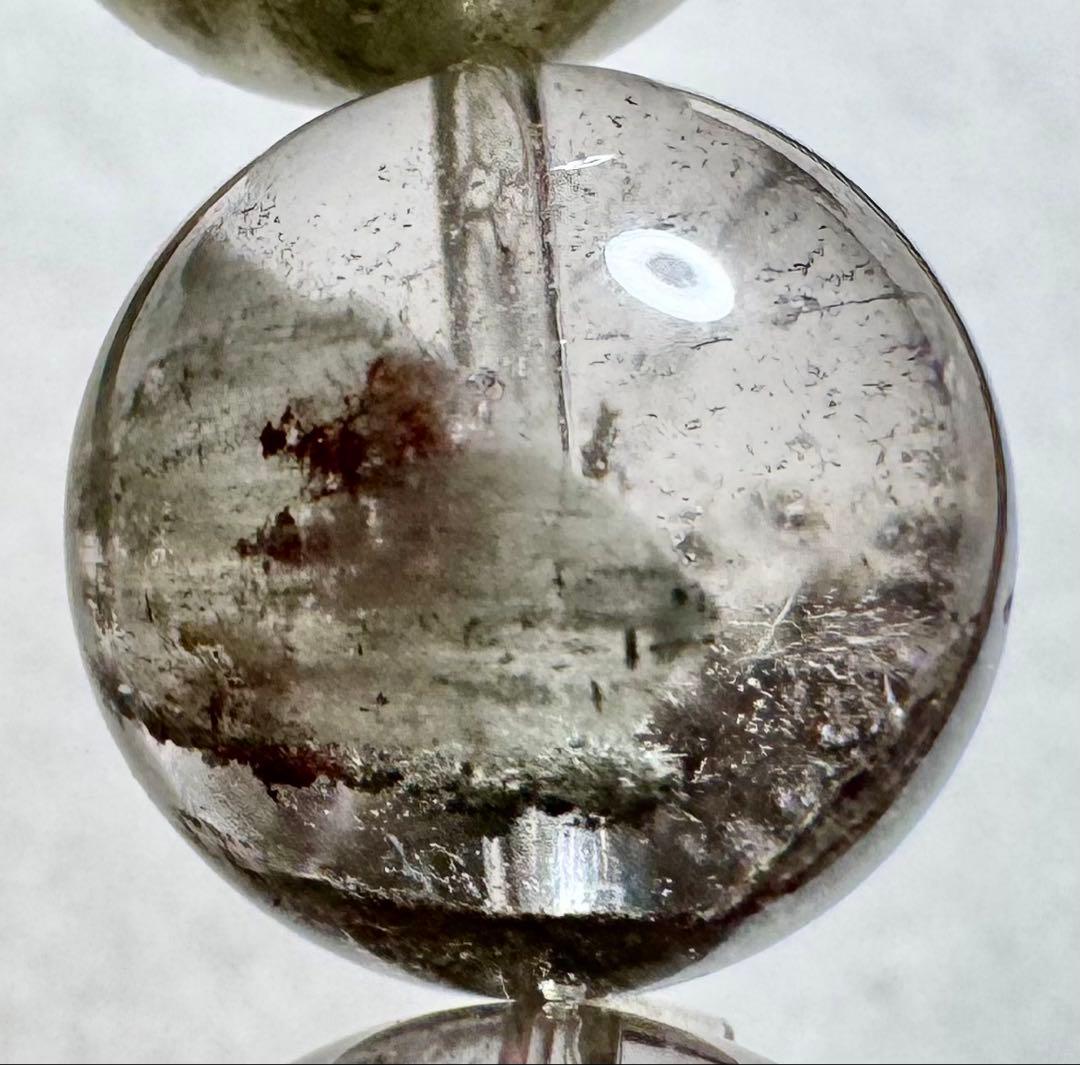 Clear Depth上質 金属鉱入り•ガーデンファントムクォーツ ブレスレット