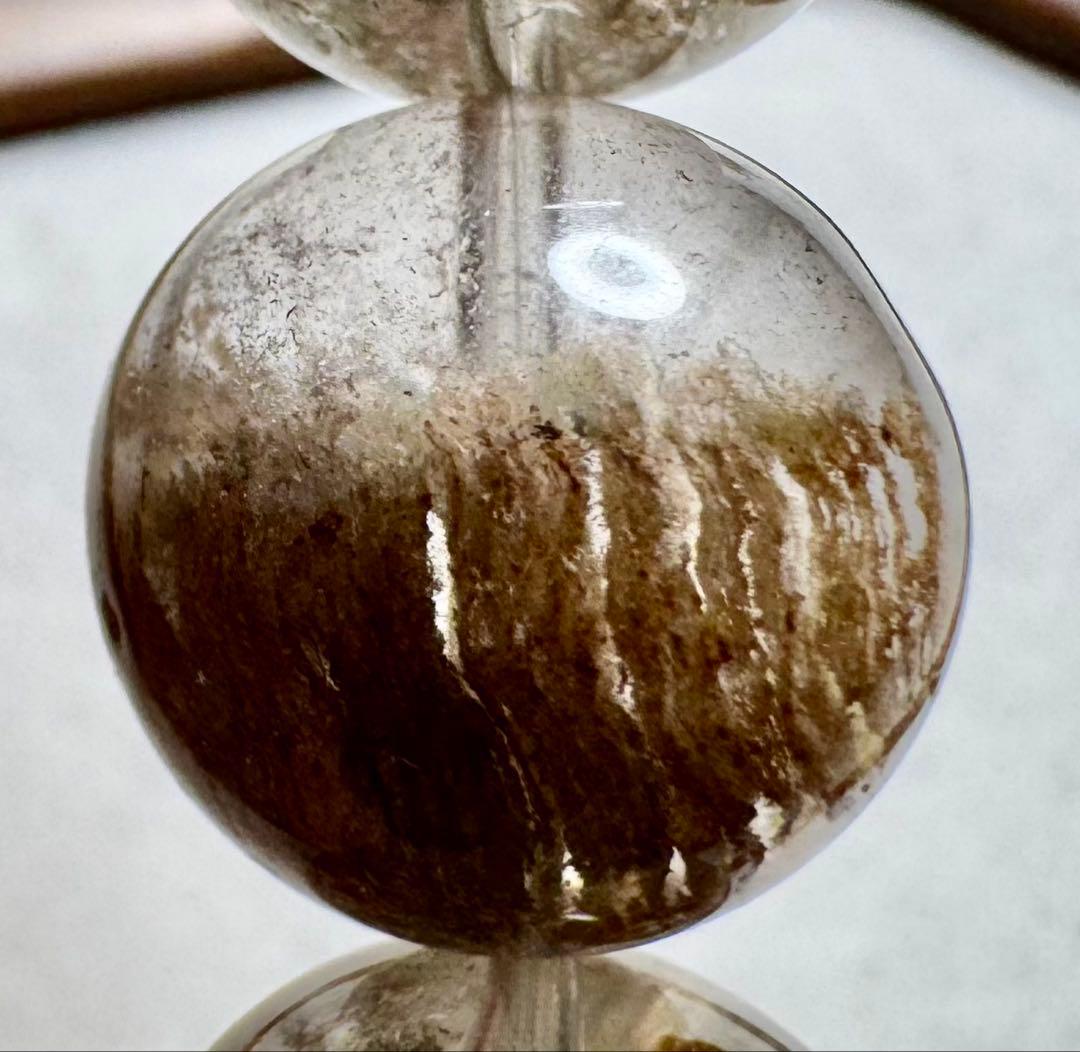 Clear Depth上質 金属鉱入り•ガーデンファントムクォーツ ブレスレット