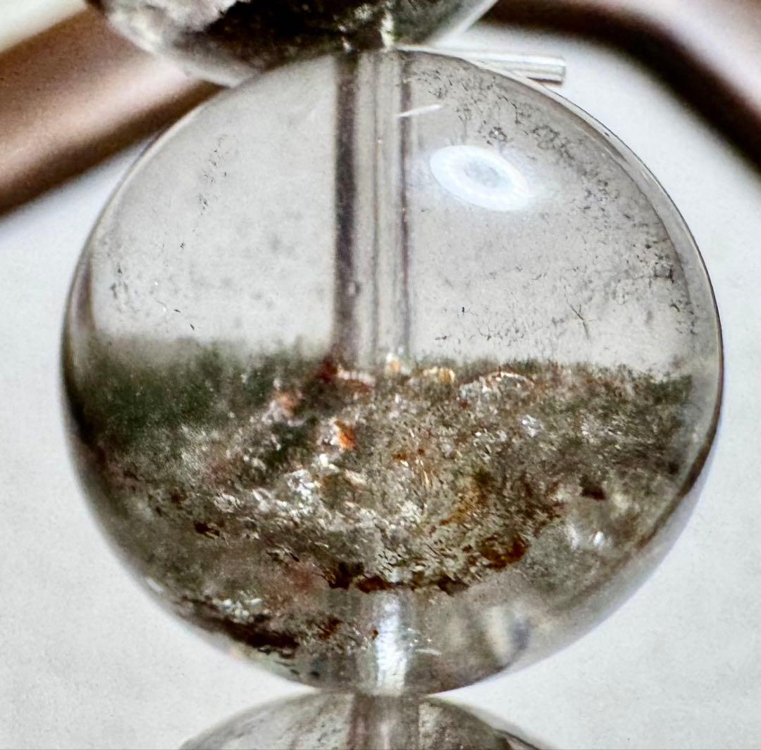 Clear Depth上質 金属鉱入り•ガーデンファントムクォーツ ブレスレット