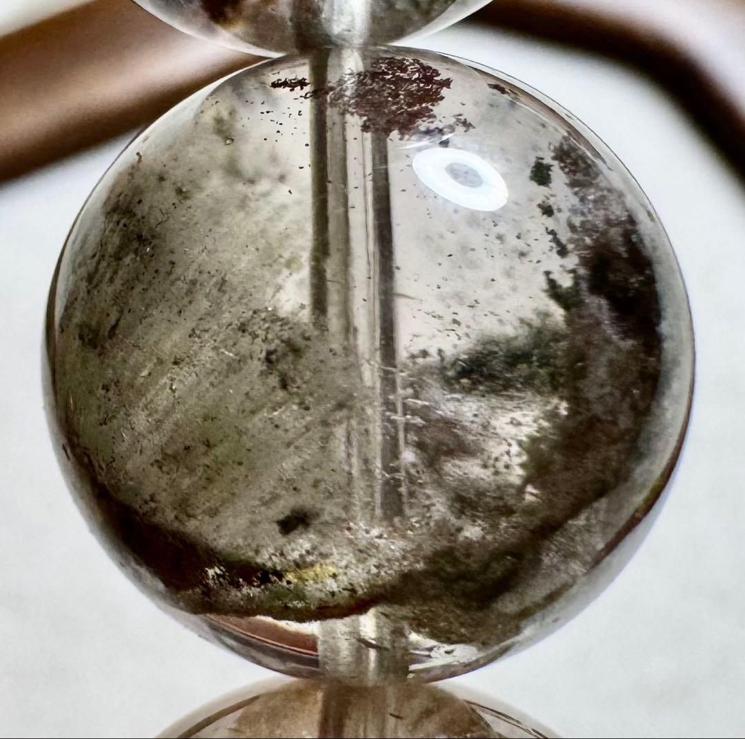 Clear Depth上質 金属鉱入り•ガーデンファントムクォーツ ブレスレット