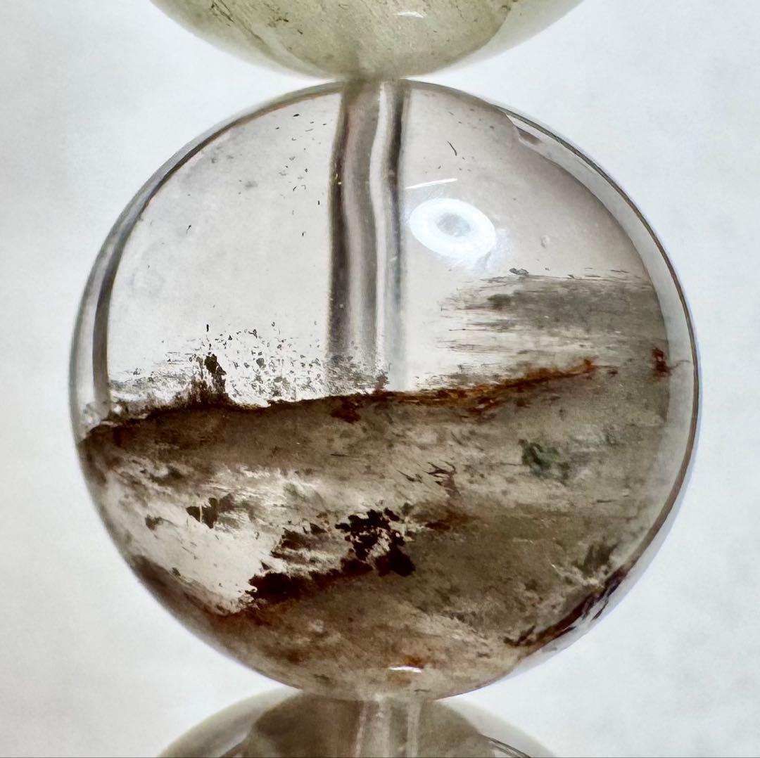 Clear Depth上質 金属鉱入り•ガーデンファントムクォーツ ブレスレット