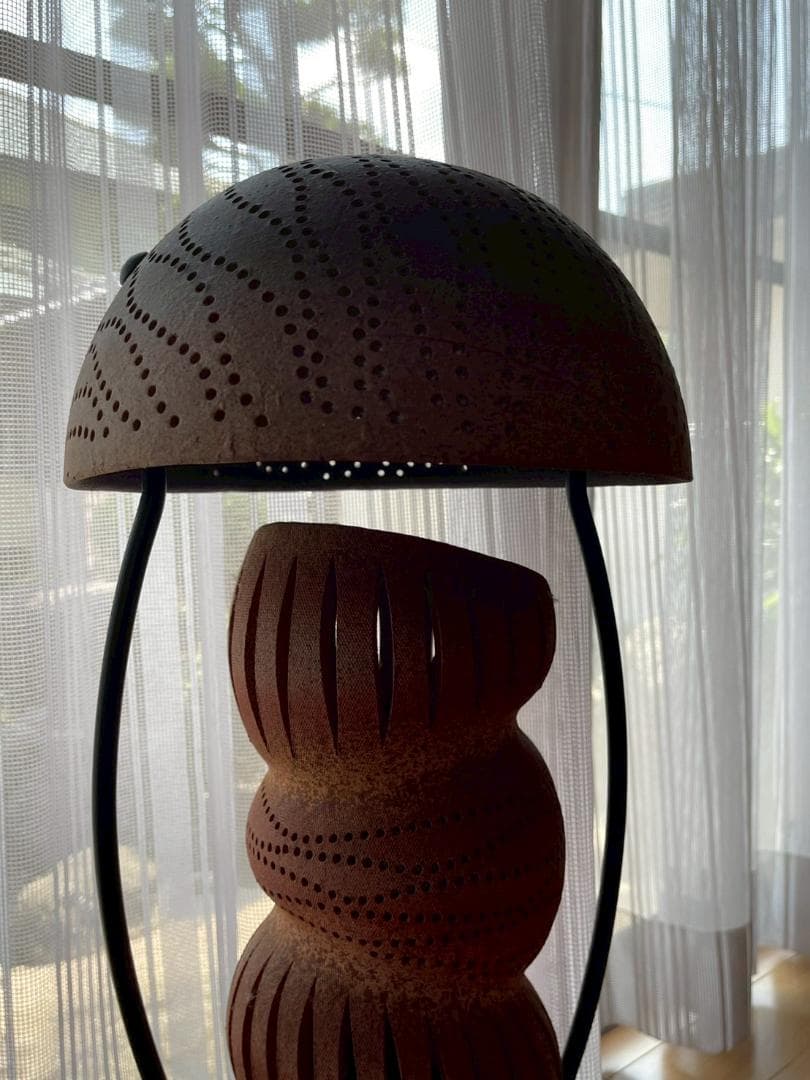 陶器モダンブラウンフロアスタンド