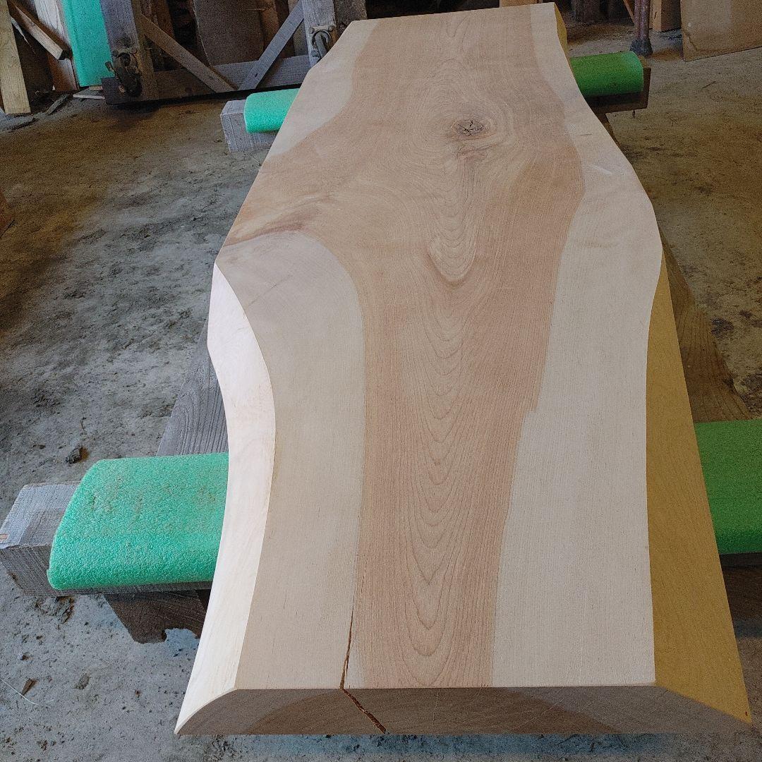 送料込み　桂　カツラ　一枚板　無垢材　天板　テーブル　カウンター DIY番号70