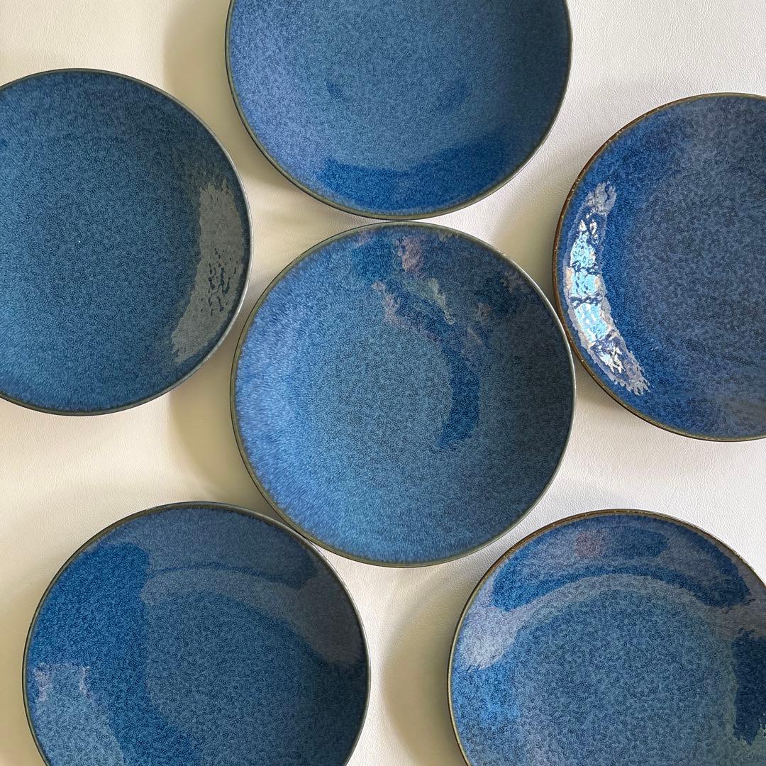 カネスズ カリタ27cm プレート 紗藍〈6枚〉