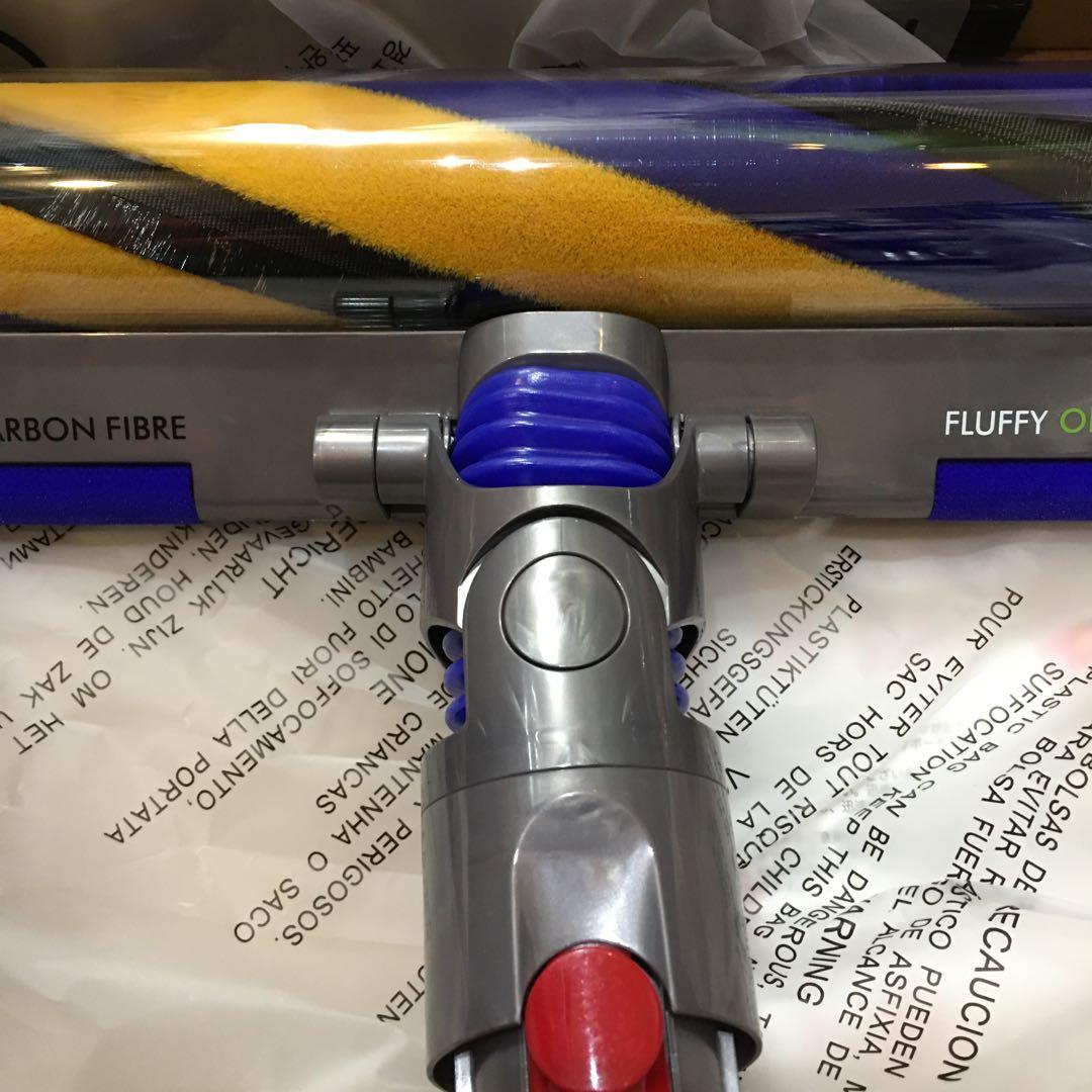 スティッククリーナー ヘッド 青と黄色のストライプ