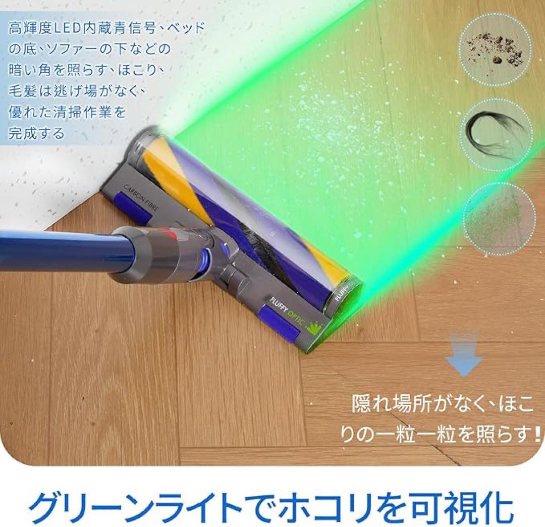スティッククリーナー ヘッド 青と黄色のストライプ