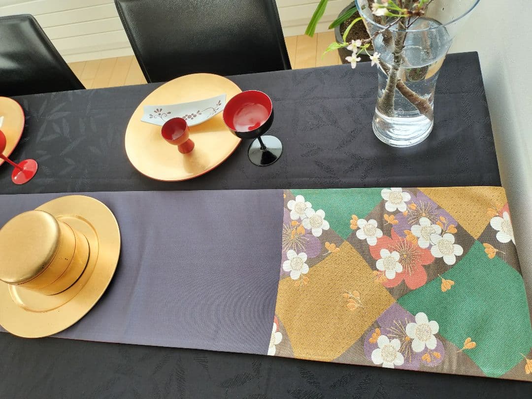 A447★高級‼️ひな祭り‼️入学式‼️袋帯テーブルランナー2ｍ12cm