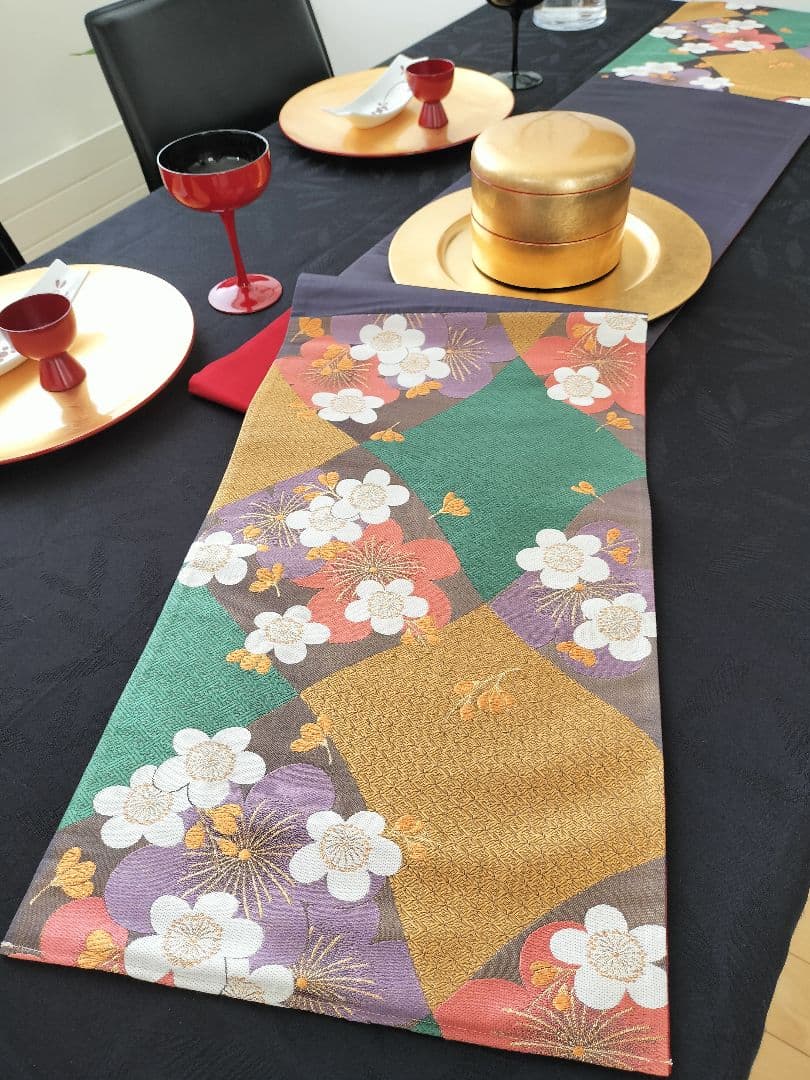 A447★高級‼️ひな祭り‼️入学式‼️袋帯テーブルランナー2ｍ12cm