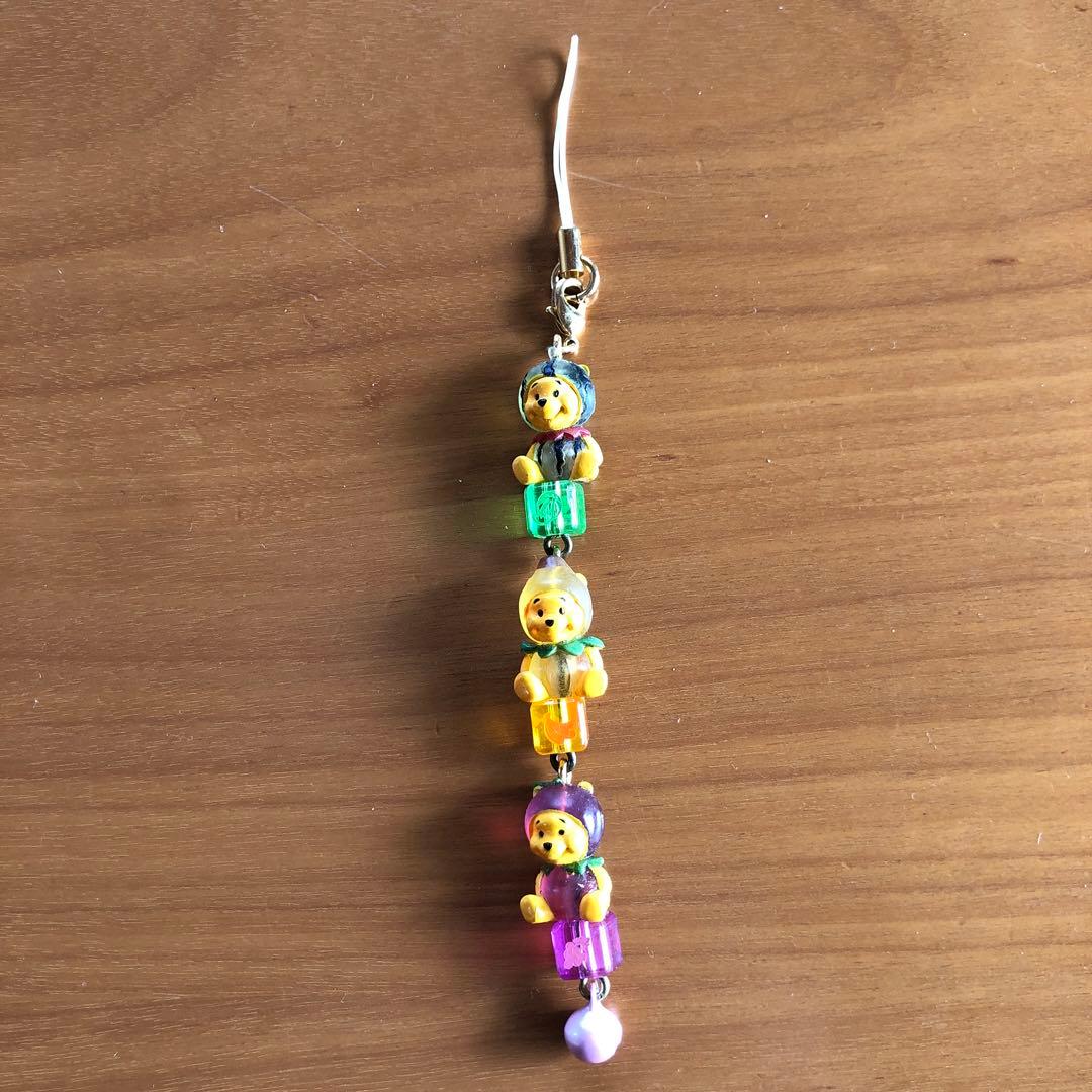 根付け　くまのプーさん（フルーツ着ぐるみ、アニマル着ぐるみ）【４個セット】