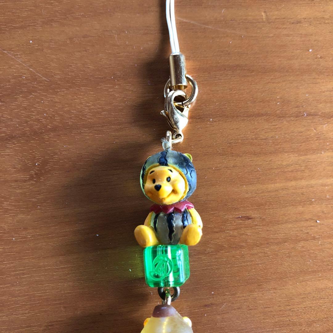 根付け　くまのプーさん（フルーツ着ぐるみ、アニマル着ぐるみ）【４個セット】