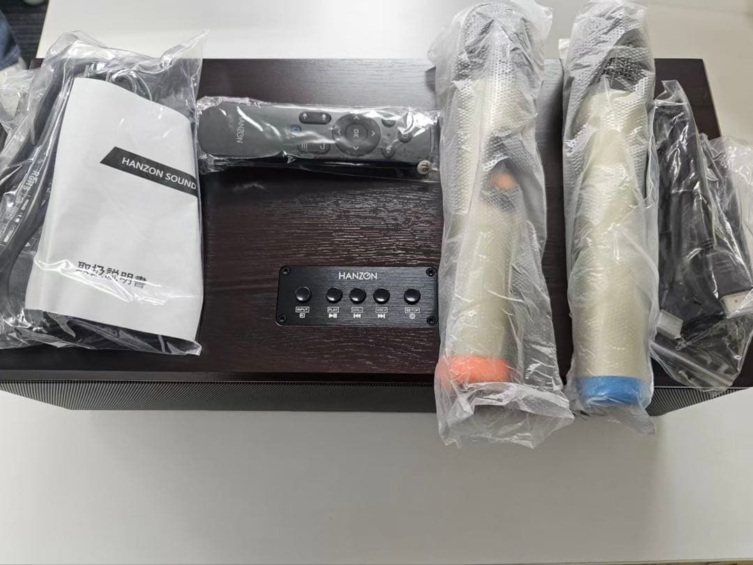 超高音質！本格ホームカラオケHANZONサウンドボックス！無線マイク2本付