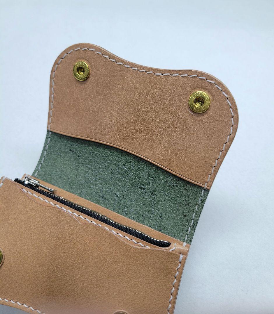 小銭入れ　ケース　財布　ハンドメイド　レザークラフト　コンパクト財布