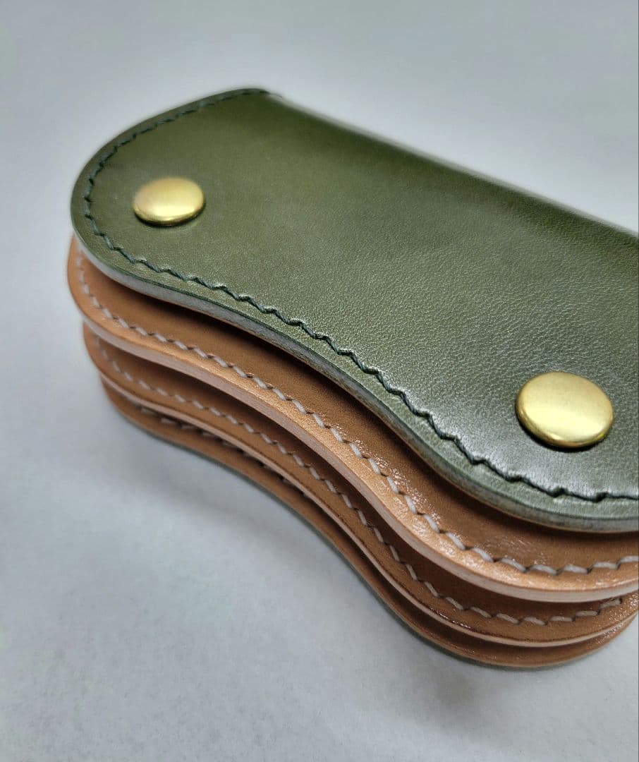 小銭入れ　ケース　財布　ハンドメイド　レザークラフト　コンパクト財布