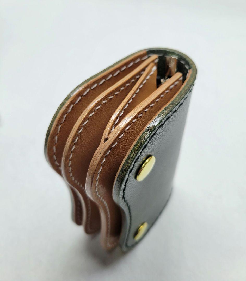 小銭入れ　ケース　財布　ハンドメイド　レザークラフト　コンパクト財布