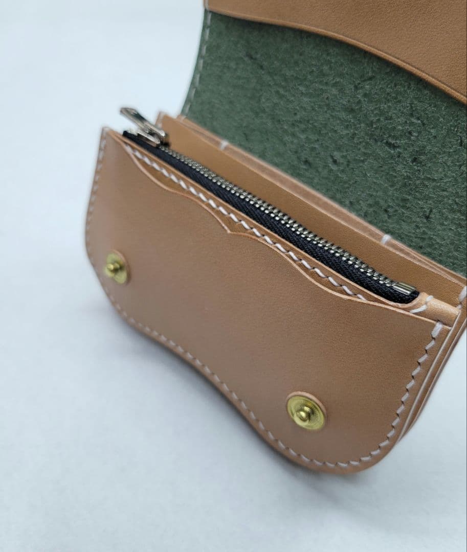 小銭入れ　ケース　財布　ハンドメイド　レザークラフト　コンパクト財布