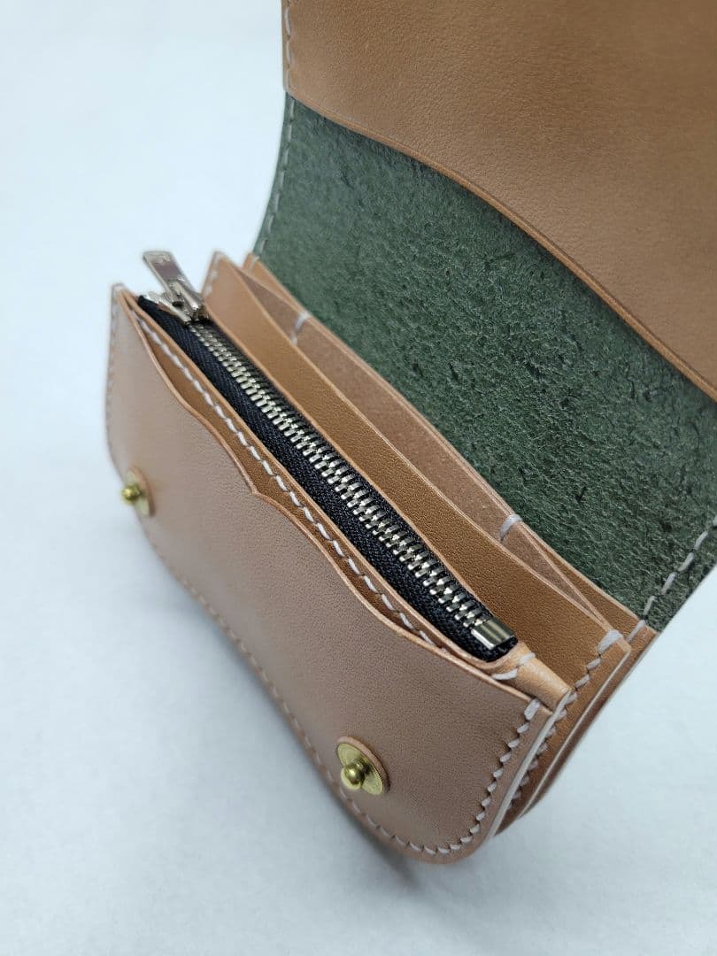 小銭入れ　ケース　財布　ハンドメイド　レザークラフト　コンパクト財布