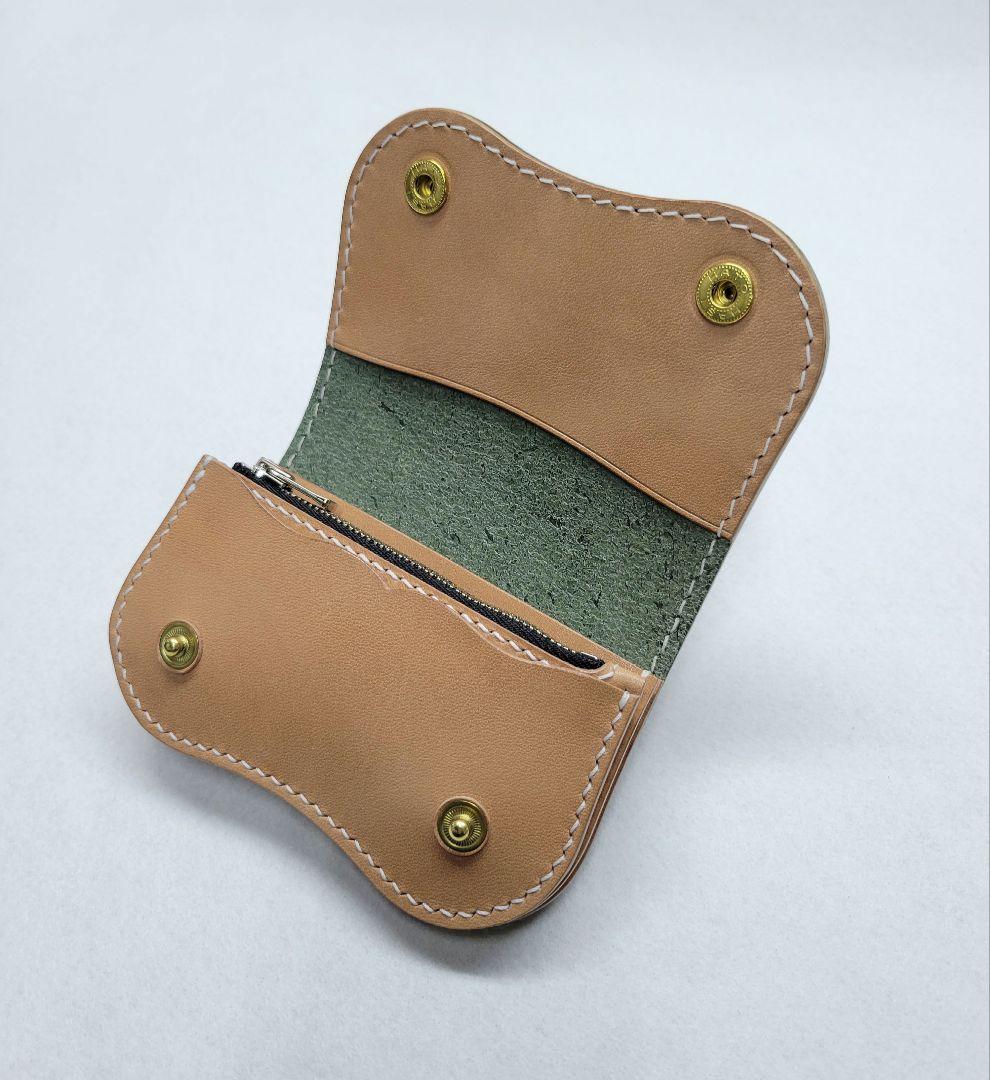 小銭入れ　ケース　財布　ハンドメイド　レザークラフト　コンパクト財布