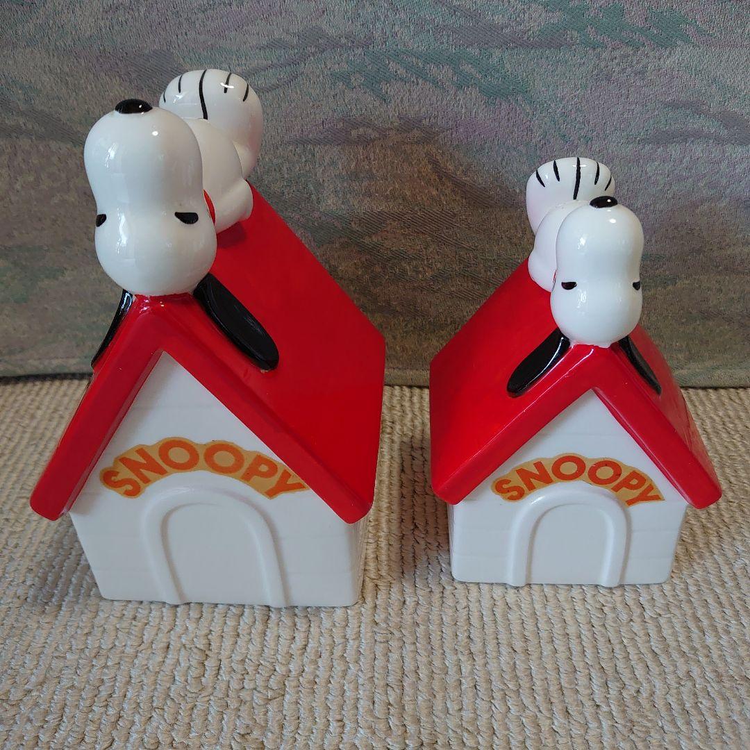 スヌーピー陶器製貯金箱　2個セット
